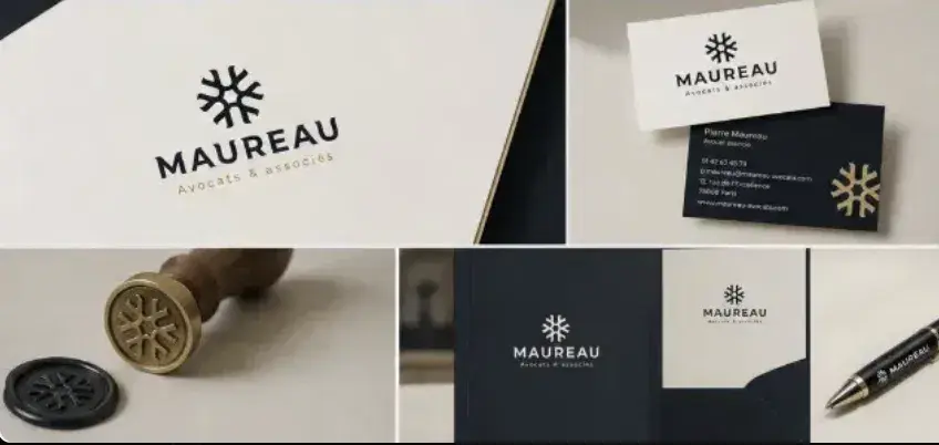 Maureau : applications de l’identité visuelle du cabinet d’avocats